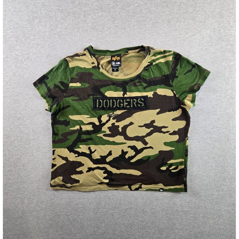 Los Angeles Dodgers x Alpha Industries Shirt Youth XL Camo Green‎ New Era MLB